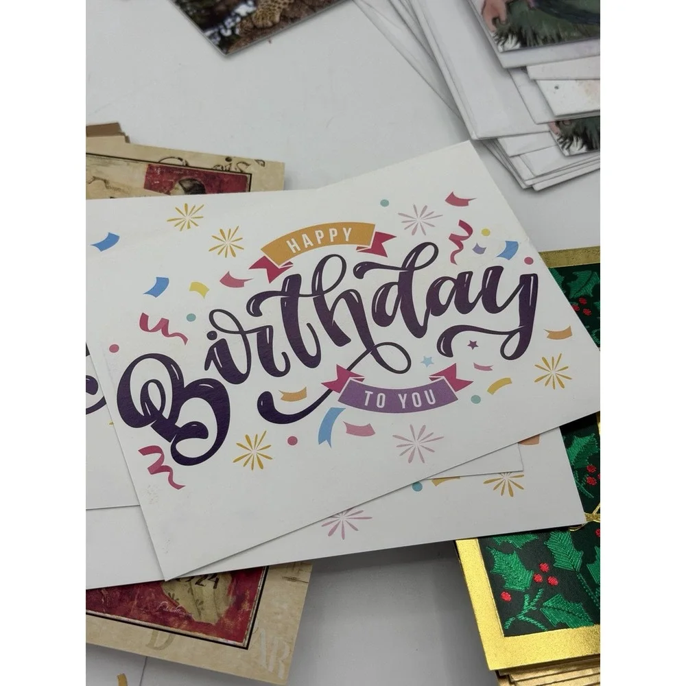 Lot 15+ Greeting Cards+Envelopes Birthday/Sympathy/Thinking of You/Holiday+More